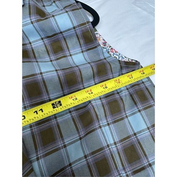 NWT  Buru Womens Sage Plaid Open Front Vest Size XS - Picture 5 of 10